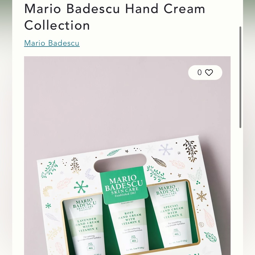 New in Box - Mario Bedescu Hand Cream Collection.